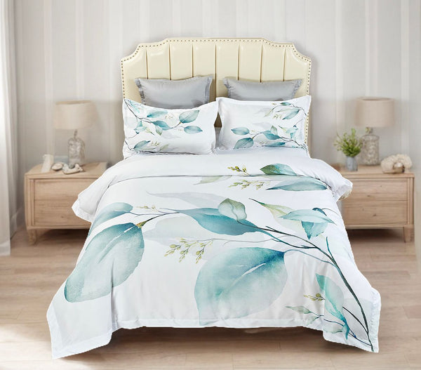 Angelis Leaves Quilt Cover Set Queen Size Quilt Covers