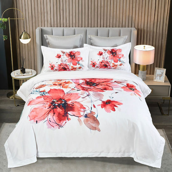 Lulani Floral Quilt Cover Set Queen Size Quilt Covers