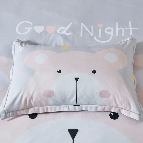 Bear Kids Quilt Cover Set Single Size Quilt Covers