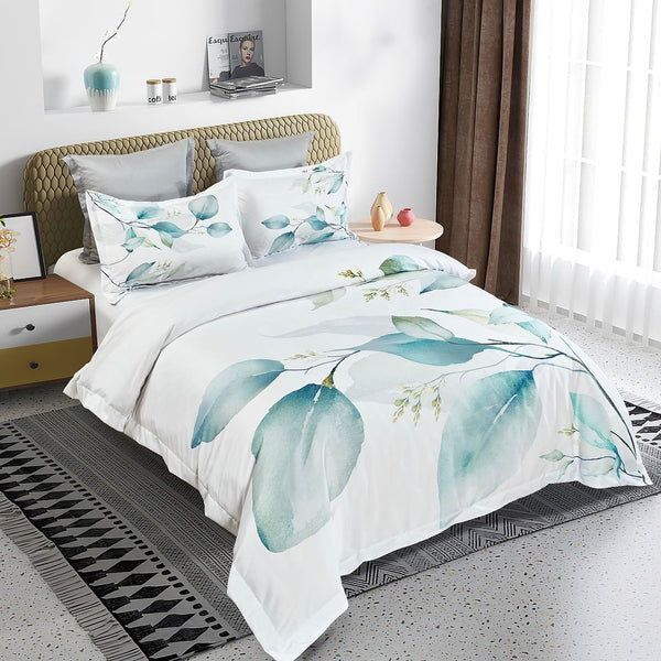 Angelis Leaves Quilt Cover Set Super King Size Quilt Covers