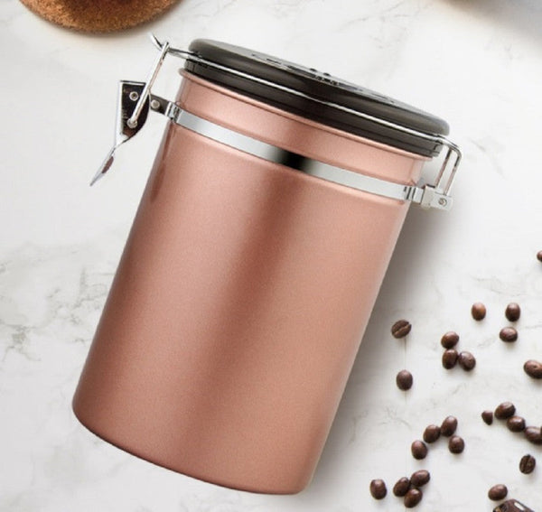 1.2L Storage Container With Spoon Champagne Gold Other Kitchen Storage
