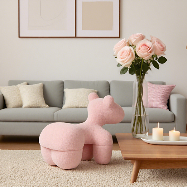 Lamb Stool Chair Pink Chairs