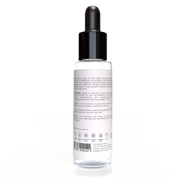 Massage Oils & Lotions The Cosmetic Factory Macqui Berry Seed Oil | 30Ml