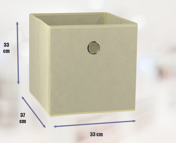 Sorti 33X33x27 Cm Beige 6 Pack Foldable Storage Cubes Fabric Bookcase Organizers For Toys And More Storage Bins & Baskets