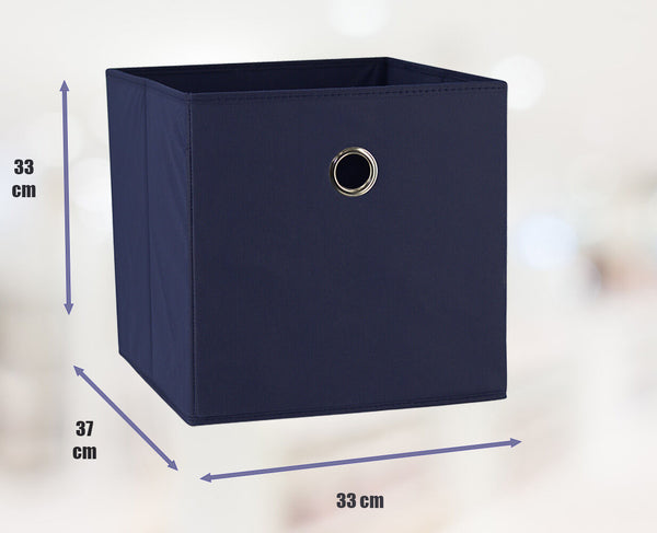 Sorti 33X33x27 Cm Dark Blue 6 Pack Foldable Storage Cubes Fabric Bookcase Organizers For Toys And More Storage Boxes