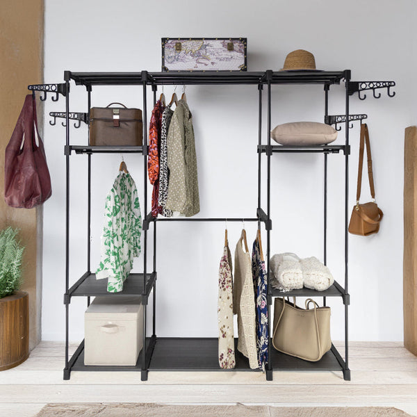 Sorti Freestanding Portable Closet Metal Wardrobe Garment Rack Hanger Garment Racks