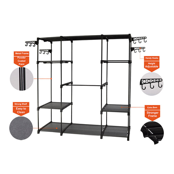 Sorti Freestanding Portable Closet Metal Wardrobe Garment Rack Hanger Garment Racks