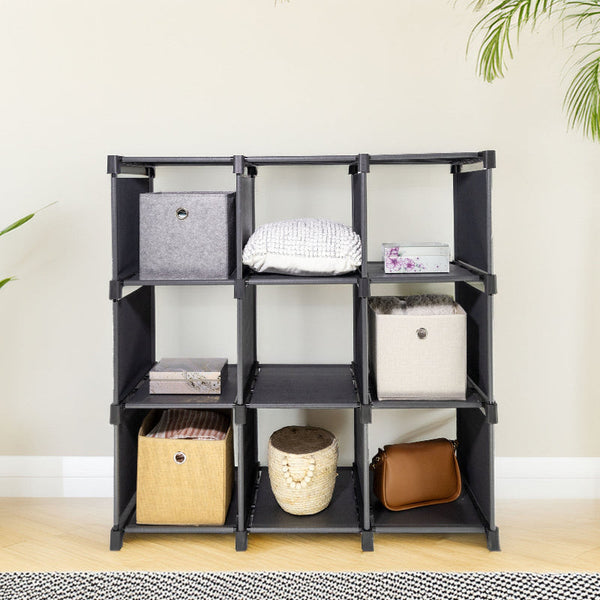 Sorti Storage Organizer 9 Cubes Wardrobe Closet Shelves Storage Boxes