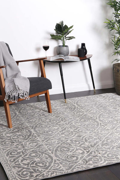 Delicate Katherine Grey Ivory Rug 160X230 Rugs