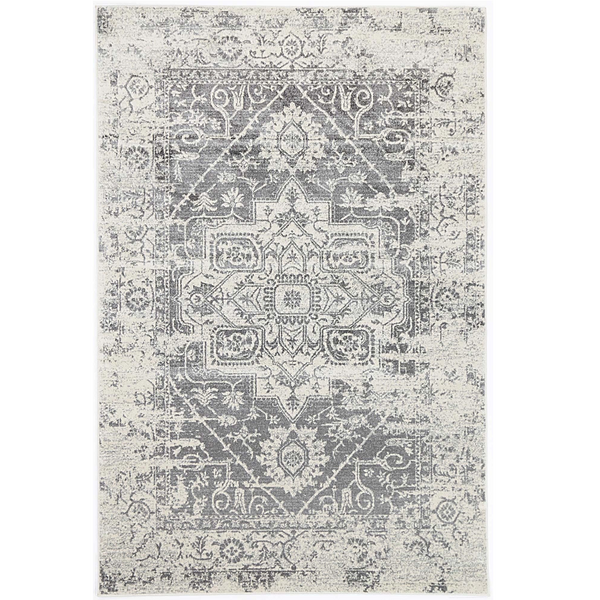 Delicate Audrey Ivory Grey Rug 300X400 Rugs