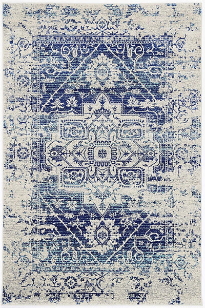 Delicate Audrey Ivory Navy Rug 200X290 Rugs