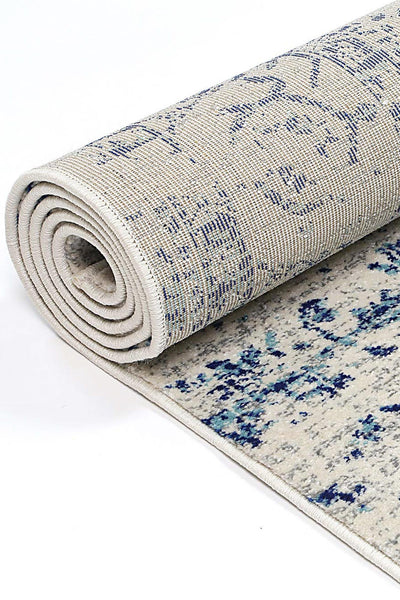 Delicate Audrey Ivory Navy Rug 200X290 Rugs