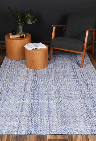Harlow Chignon Blue Wool Blend Rug 160X230 Rugs