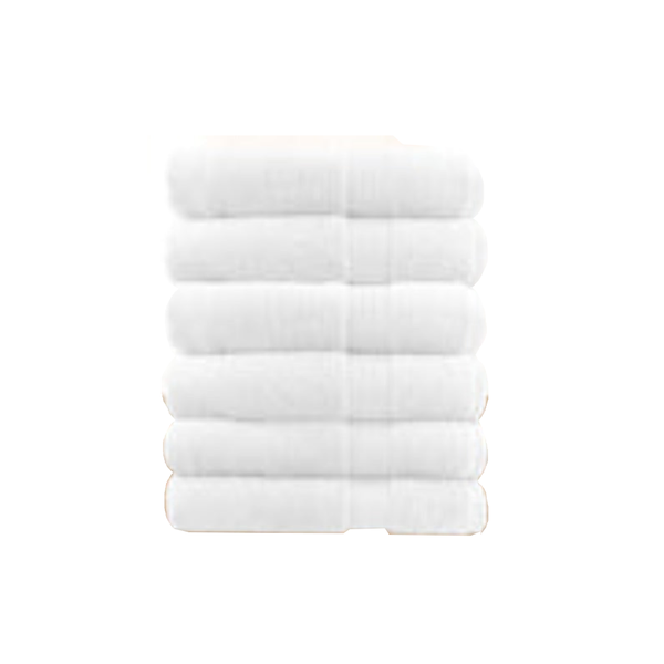 6 Piece Ultra Light Cotton Hand Towel Set In White Towels & Washcloths