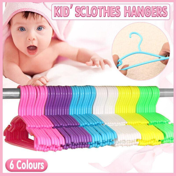 10Pcs Small Plastic Mini Coat Hanger Set For Wardrobe Storage Green Clothes Hangers
