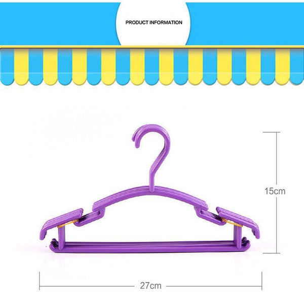 10Pcs Small Plastic Mini Coat Hanger Set For Wardrobe Storage Green Clothes Hangers