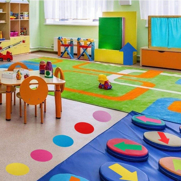 Classroom Sit Dots Carpet Spot Markers 30Pcs Circles Stars Arrows Teaching Tool School Supplies