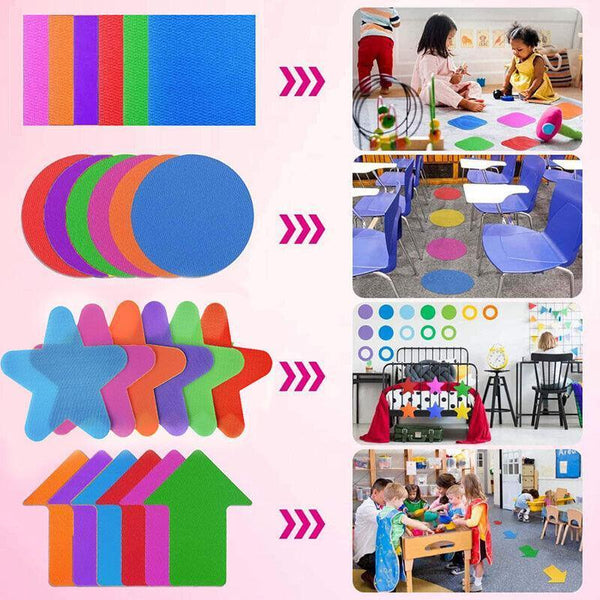 Classroom Sit Dots Carpet Spot Markers 30Pcs Circles Stars Arrows Teaching Tool Round Educational Toys
