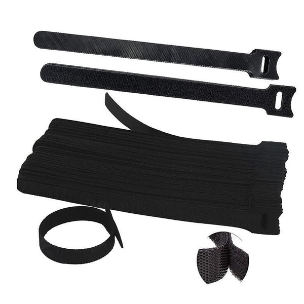 Reusable Hook And Loop Cable Ties Nylon Wire Cord Strap Organiser 150Mm 20 Pcs Cable Ties & Organisers