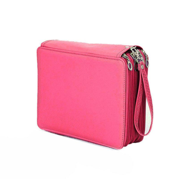 168 Slots Large Capacity Pencil Case Foldable Bag Make Up Storage Organizer Purple Pen Holders