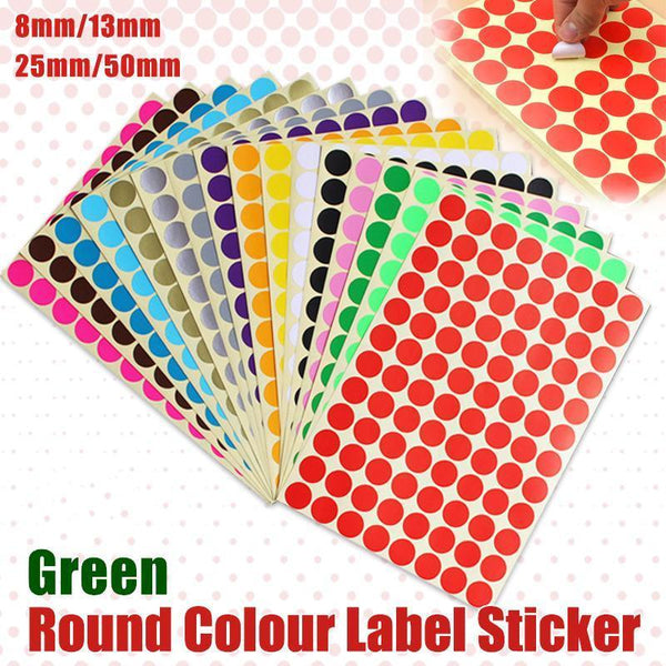 Colour Sticker Dots Adhesive Round Labels Circular Scrapbooking Scrapbooking Stickers