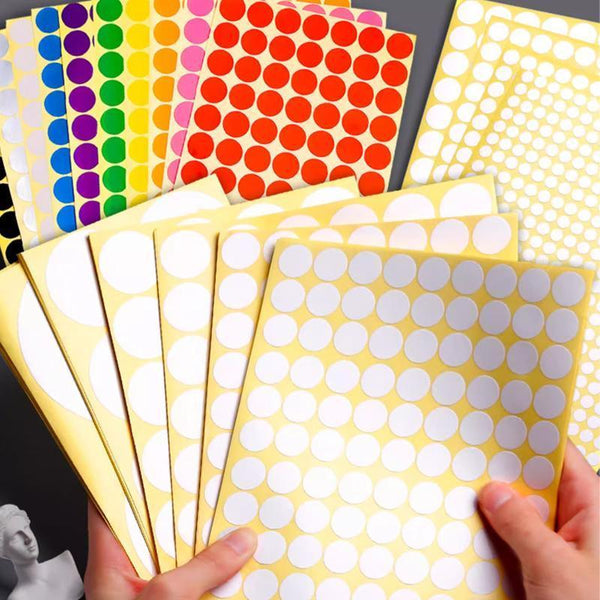 Colour Sticker Dots Adhesive Round Labels Circular Scrapbooking Scrapbooking Stickers