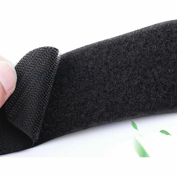 Magic Cable Ties Reusable Winder Coded Organiser Cords Hook Loop Black 20 X 200Mm 50Pcs Cable Ties & Organisers