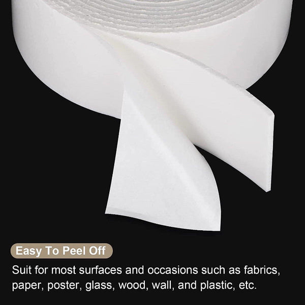 Double Sided White Pe Foam Sticky Tape Mounting Diy Craft Strong Adhesive 2.5M 30Mm*2.5M Adhesive Tapes