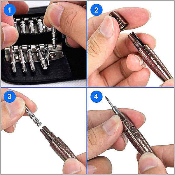 25 In 1 Precision Screwdriver Set Mini Repair Tool Kit For Phone Glasses Watch Screwdrivers
