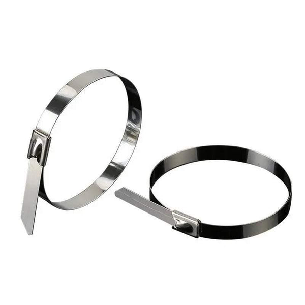 100X Stainless Steel Cable Ties Ss304 Marine Grade Zip Strap Locking Wrap 4.6X100mm Cable Ties & Organisers