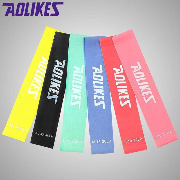 Aolikes Resistance Bands Power Heavy Strength Exercise Fitness Gym Yoga Green 500*50*0.9 (25 30 Lbs) Resistance Trainers
