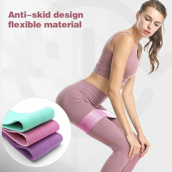 8X64cm Resistance Booty Bands Hip Circle Loop Gym Home Exercise Women Green Resistance Trainers