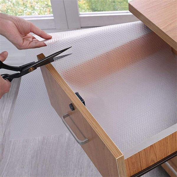5 Roll Eva Anti Moisture Drawer Mat Cabinet Pad Kitchen Dustproof Placemat Transparent Diamond 45*150Cm Drawer Liners