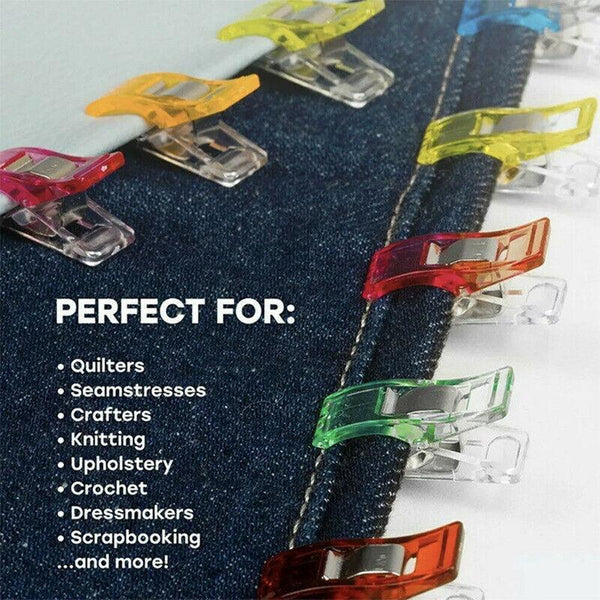 50Pcs Sewing Quilting Clips Wonder Craft Fabric Clamp Diy Colourful Or Clear Option Quilting Tools & Equipment