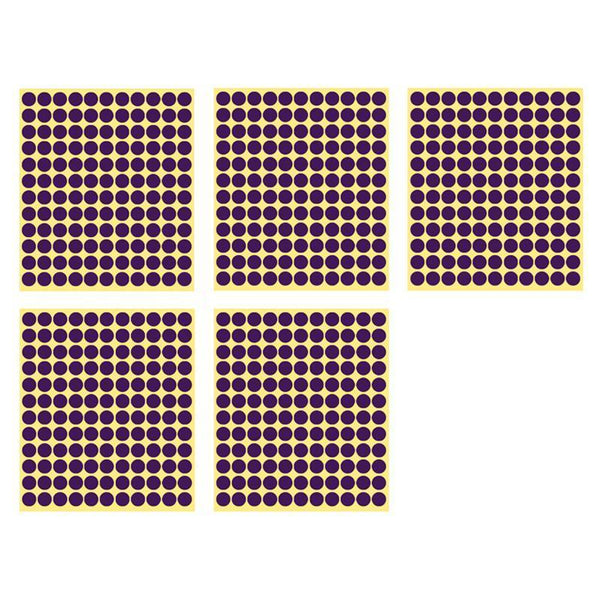 8/13/25/50Mm Colour Sticker Dots Adhesive Round Labels Circular Scrapbooking Purple 13Mm 132 Sheets Scrapbooking Stickers
