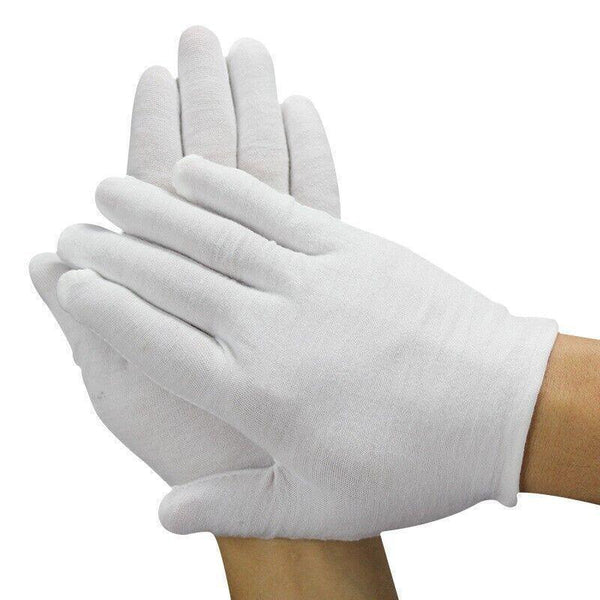 6 Pairs Handling Work Hands Protector Soft Costume Jewellery Cotton White Gloves M Protective Gloves