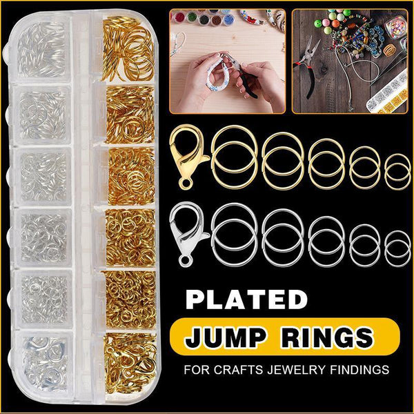 800X Jump Rings Split Lobster Clasps Hooks For Diy Jewelry Making Necklace Jewellery Cord & Wire