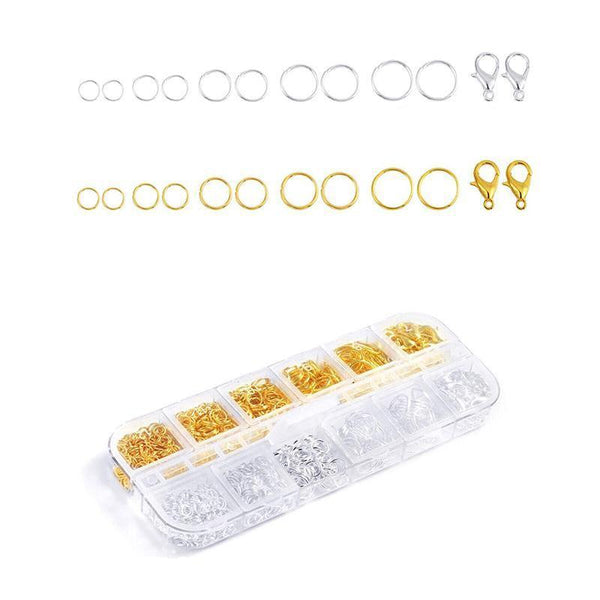 800X Jump Rings Split Lobster Clasps Hooks For Diy Jewelry Making Necklace Jewellery Cord & Wire