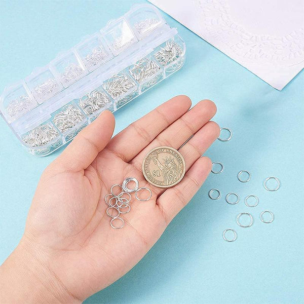 800X Jump Rings Split Lobster Clasps Hooks For Diy Jewelry Making Necklace Jewellery Cord & Wire