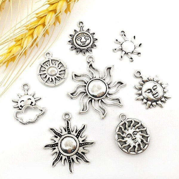 80Pcs Mixed Tibetan Silver Charms Pendants Jewelry Making Findings Diy Craft Charms & Pendants