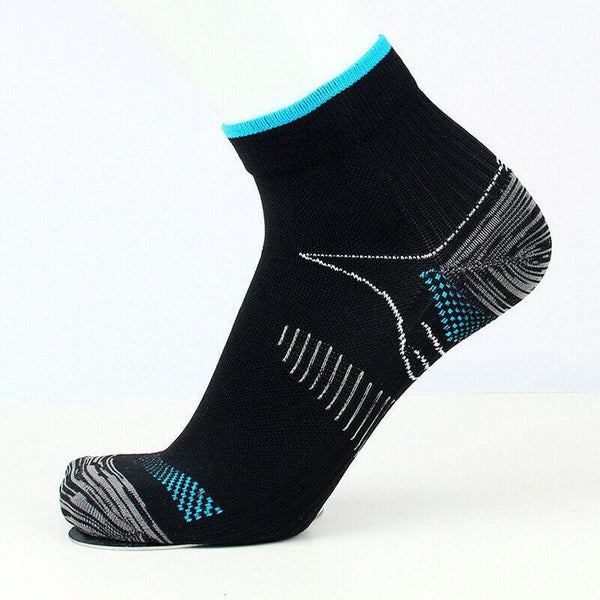 L Xl Ankle Compression For Foot Support And Daily Comfort Unisex Black Blue Socks