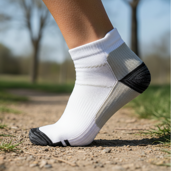 L Xl Ankle Compression For Foot Support And Daily Comfort Unisex White Grey Socks