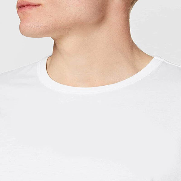 Men T Shirt Plain Blank Heavy Cotton Basic Tee Short Sleeve Large 5Xl White T Shirts