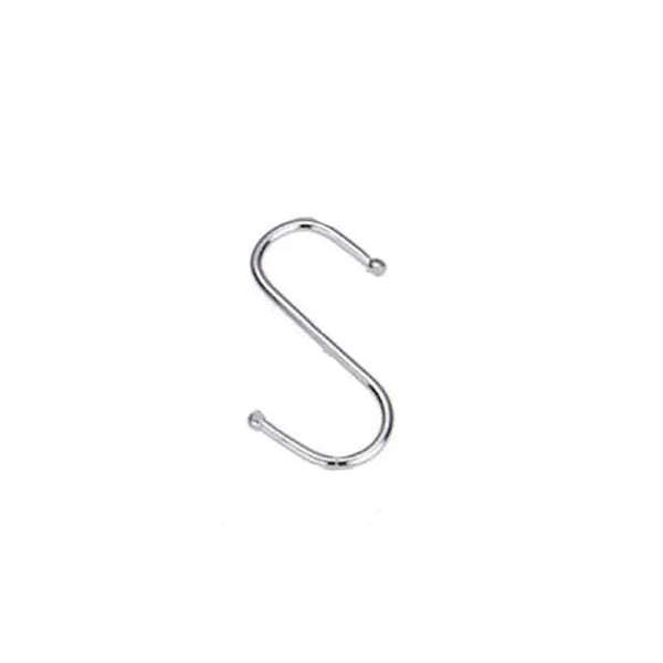 8Cm Stainless Steel Shape Hooks Kitchen Hanger Rack Clothes Hanging Plant Holders 10Pcs Hooks & Hangers