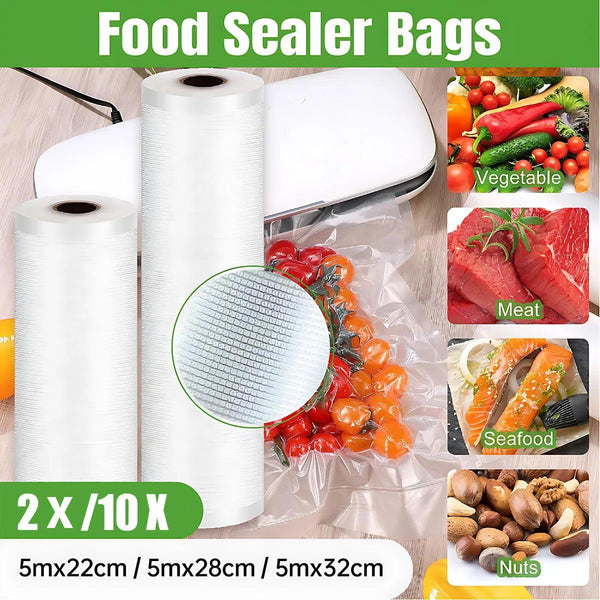 Commercial Heat Resistant Vacuum Sealer Rolls For Food Storage 2 (22Cm X 5M) Vacuum Sealers