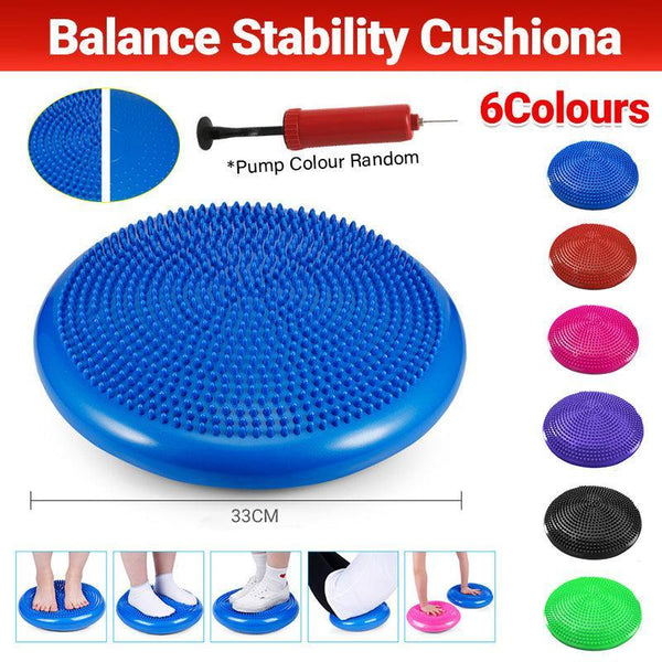 Balance Stability Cushion Wobble Air Disc Ankle Knee Strength Rehab Exercise Black Other Orthopaedic Products