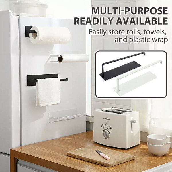 Self Adhesive Paper Towel Holder Rack For Kitchen Rolls And Wrap Storage White X 1 Unit Paper Towel Holders