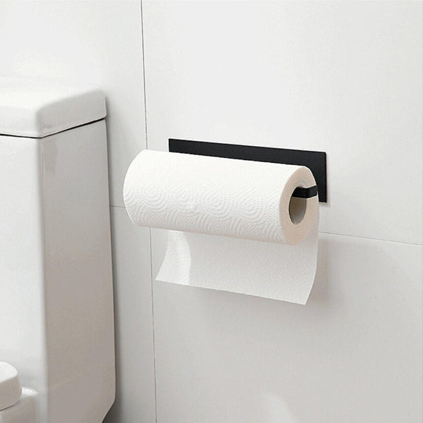 Self Adhesive Paper Towel Holder Rack For Kitchen Rolls And Wrap Storage White X 1 Unit Paper Towel Holders