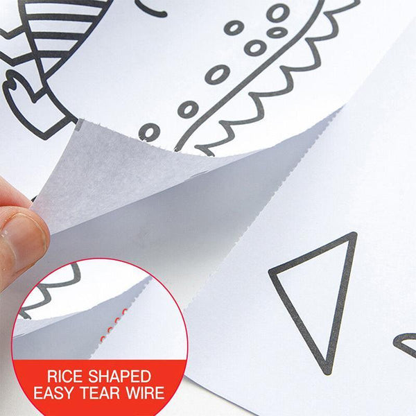 3M Diy Colouring Paper Roll With 12 Pencils Cartoon Doodle Set Animal World (With 12Pcs Colored Pencils) Kids Craft Kits