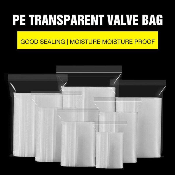 100Pcs 100Micron Bulk Clear Resealable Pe Plastic Zip Bags 4*6Cm Food Storage Bags